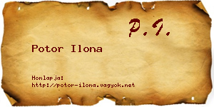 Potor Ilona névjegykártya