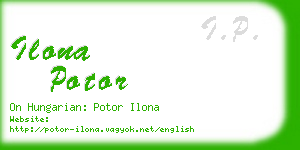 ilona potor business card